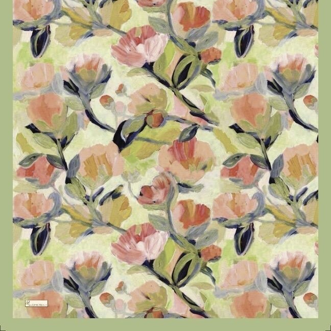 FLORAL BRUSH EŞARP - FISTIK - 4