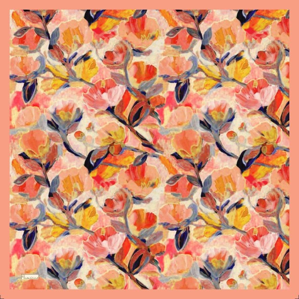 FLORAL BRUSH EŞARP - KAVUNICI - 2