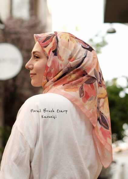 FLORAL BRUSH EŞARP - KAVUNICI - 
