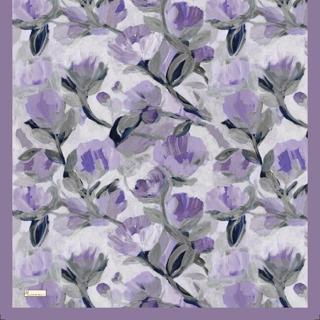 FLORAL BRUSH EŞARP - LİLA - 3