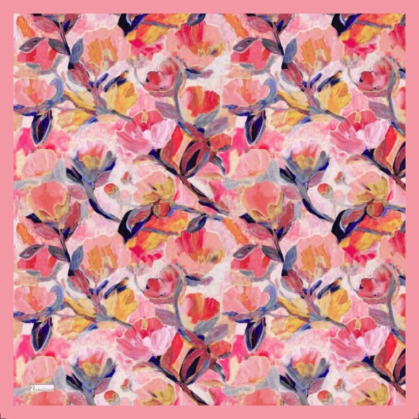 FLORAL BRUSH EŞARP - PAMUK SEKER - 2