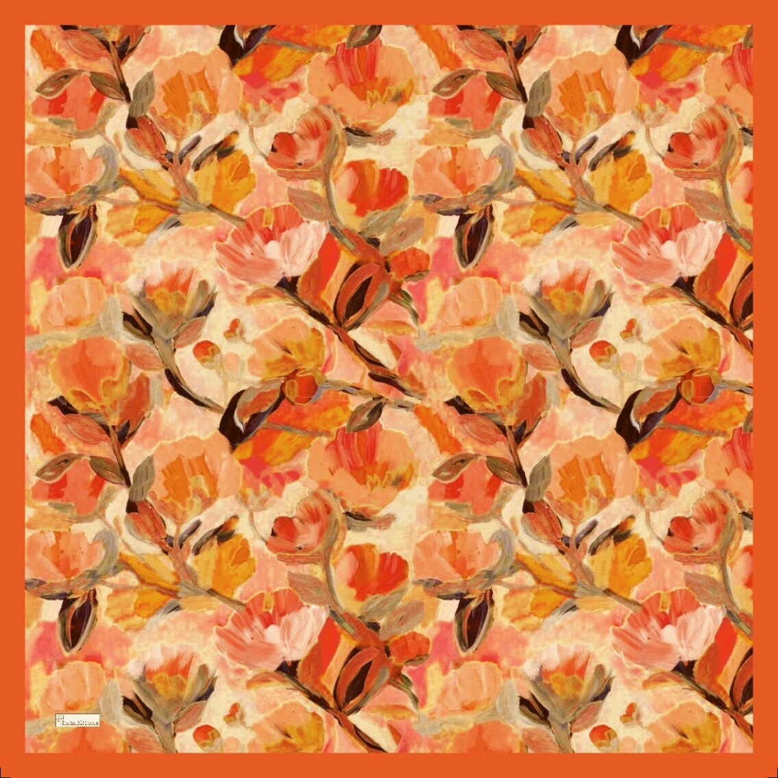 FLORAL BRUSH EŞARP - SONBAHAR - 2