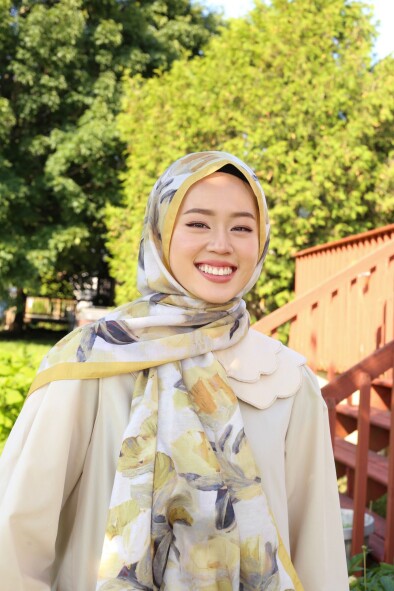 FLORAL BRUSH ŞAL - HARDAL - 2