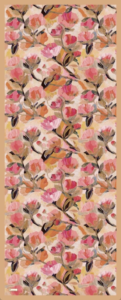 FLORAL BRUSH ŞAL - LATTE - 2