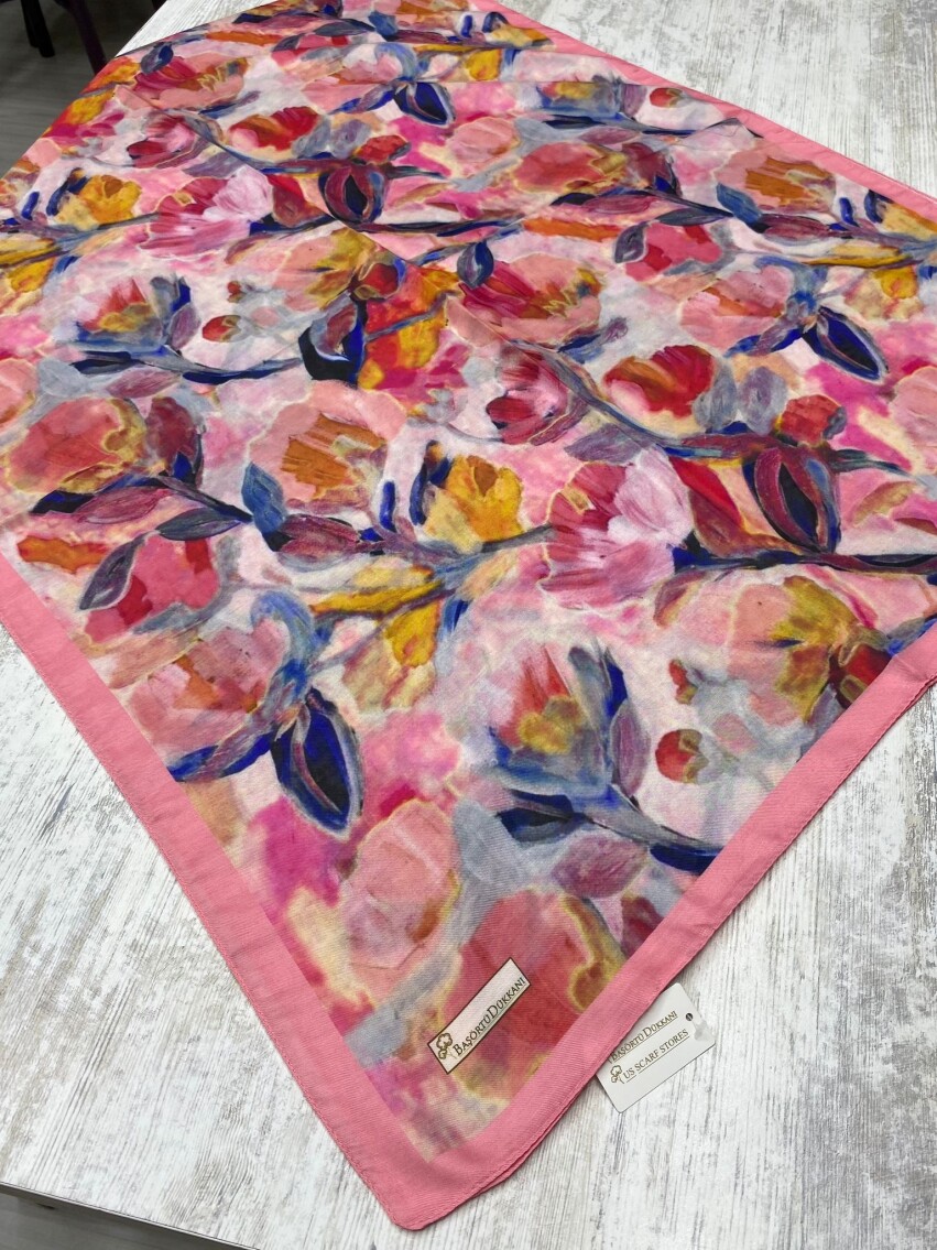 FLORAL BRUSH ŞAL - PAMUK SEKER - 6