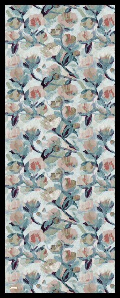 FLORAL BRUSH ŞAL - SİYAH GRİ - 2