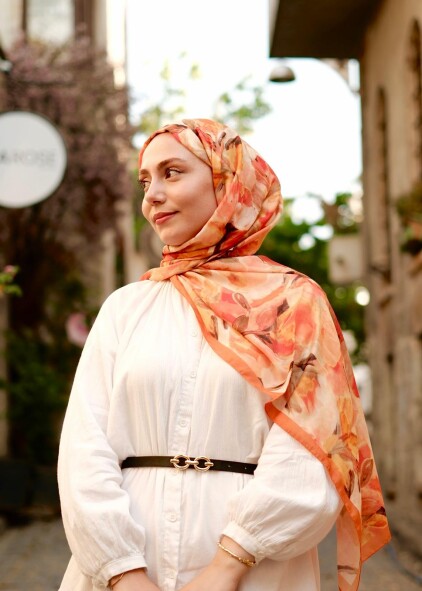 FLORAL BRUSH ŞAL - SONBAHAR - 2