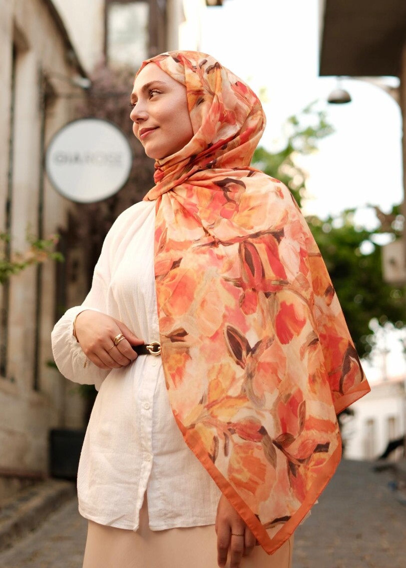 FLORAL BRUSH ŞAL - SONBAHAR - 3