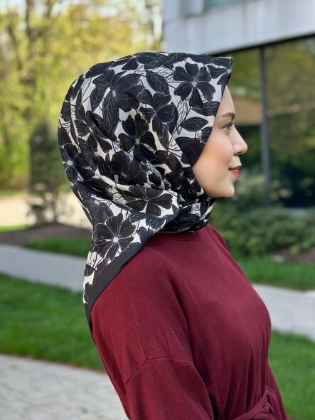 FLORİA TOUCH EŞARP - SİYAH - 