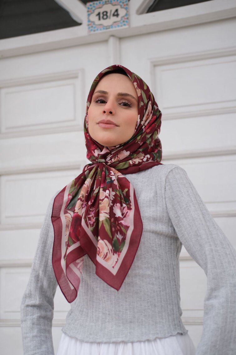 FLORYA EŞARP - BORDO - 1