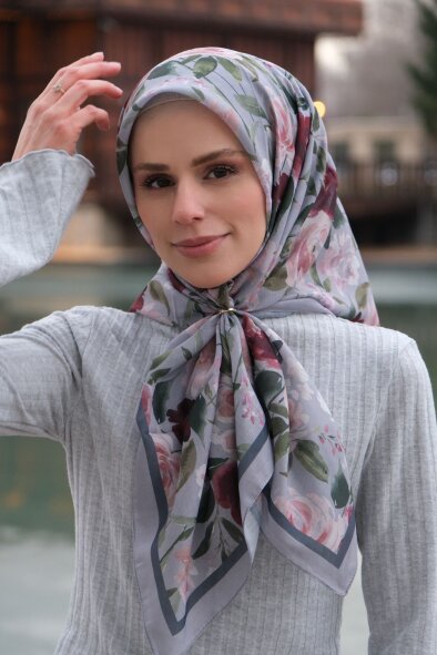 FLORYA EŞARP - GRİ - 2