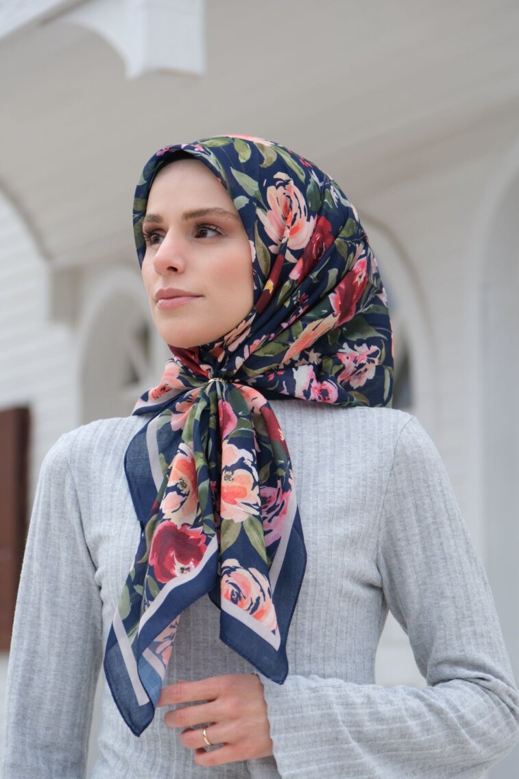 FLORYA EŞARP - LACİVERT - 2