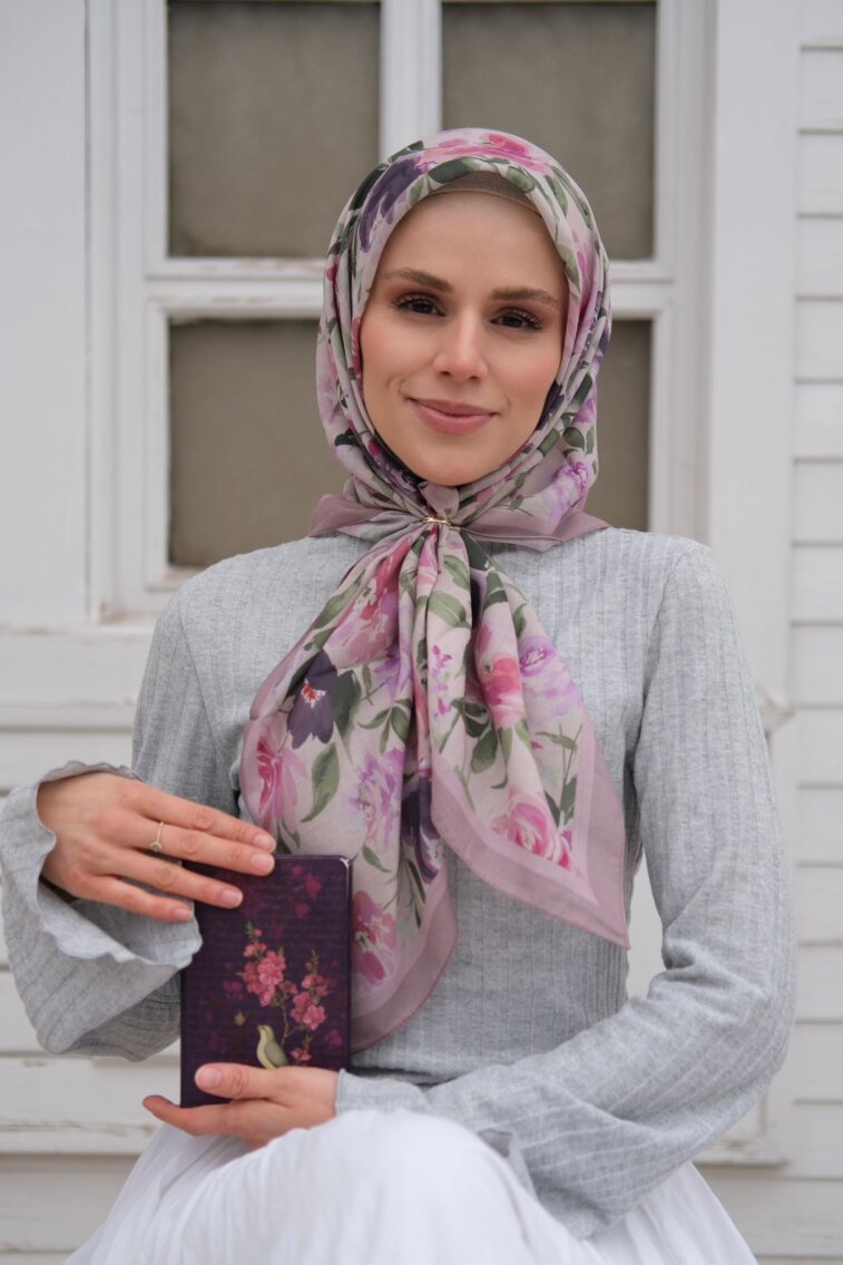 FLORYA EŞARP - PUDRA - 1