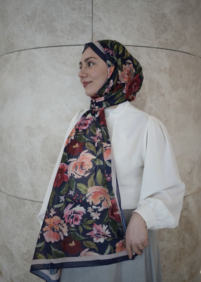 FLORYA ŞAL - LACİVERT - 1