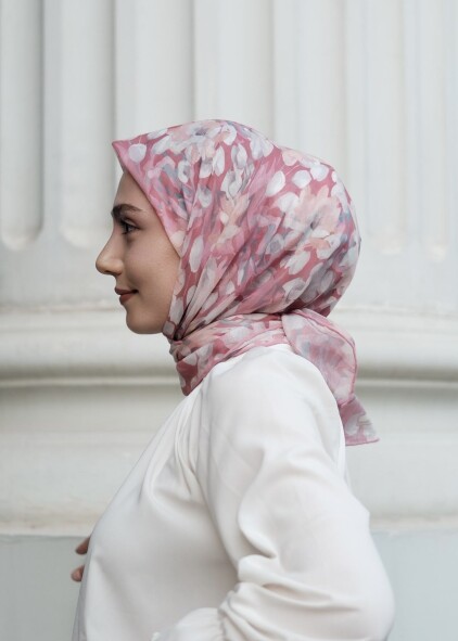 GARDEN DESEN EŞARP - GÜL KURUSU - 