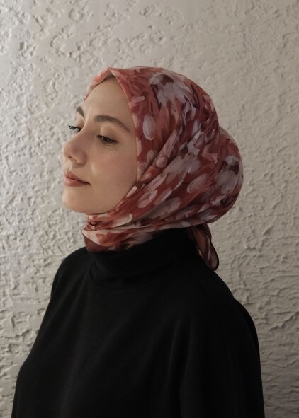 GARDEN DESEN EŞARP - KIRMIZI - 