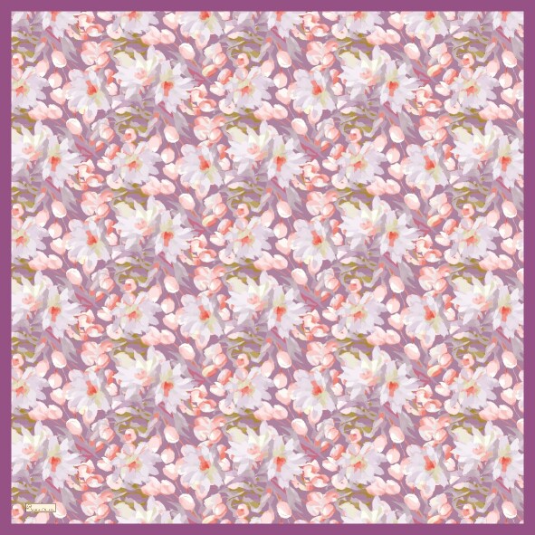 GARDEN DESEN EŞARP - MOR - 3