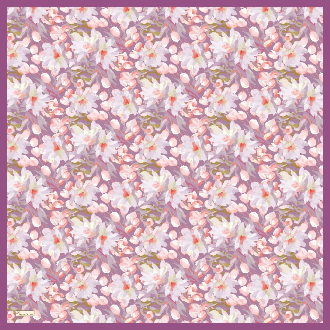 GARDEN DESEN EŞARP - MOR - 3