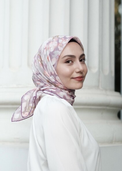 GARDEN DESEN EŞARP - MOR - 