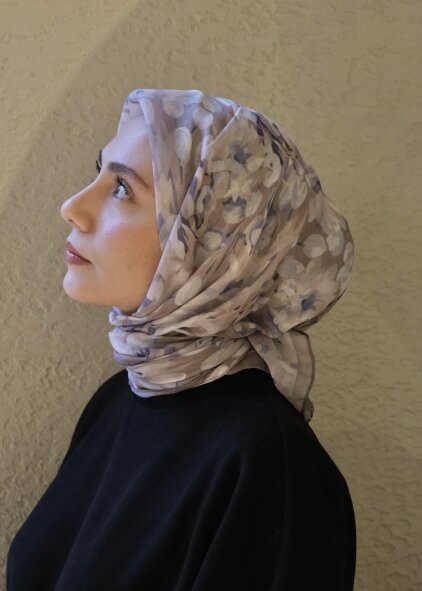 GARDEN DESEN EŞARP - SICAK GRI - 