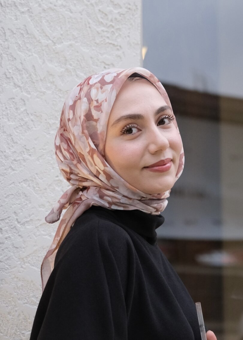 GARDEN DESEN EŞARP - SUTLU KAHVE - 4