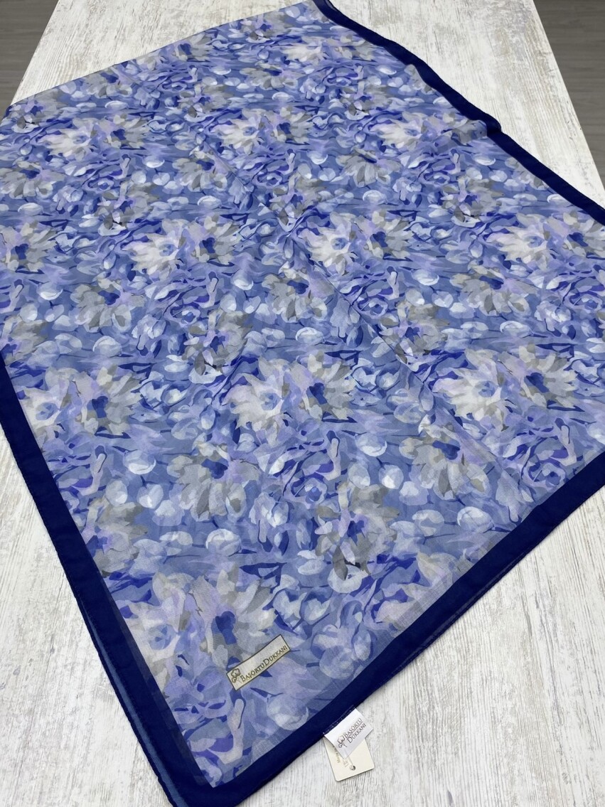 GARDEN DESEN ŞAL - LACİVERT - 4