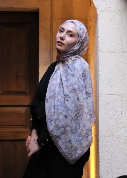 GARDEN DESEN ŞAL - SICAK GRI - 