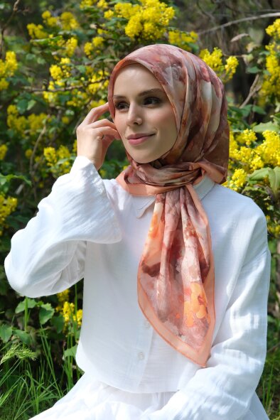 GÜL HARMANI EŞARP - KAVUN İÇİ - 