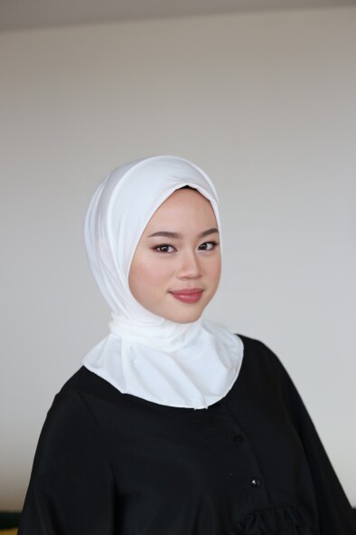 ÇITÇITLI HAZIR BONE ŞAL - KIRIK BEYAZ - 2