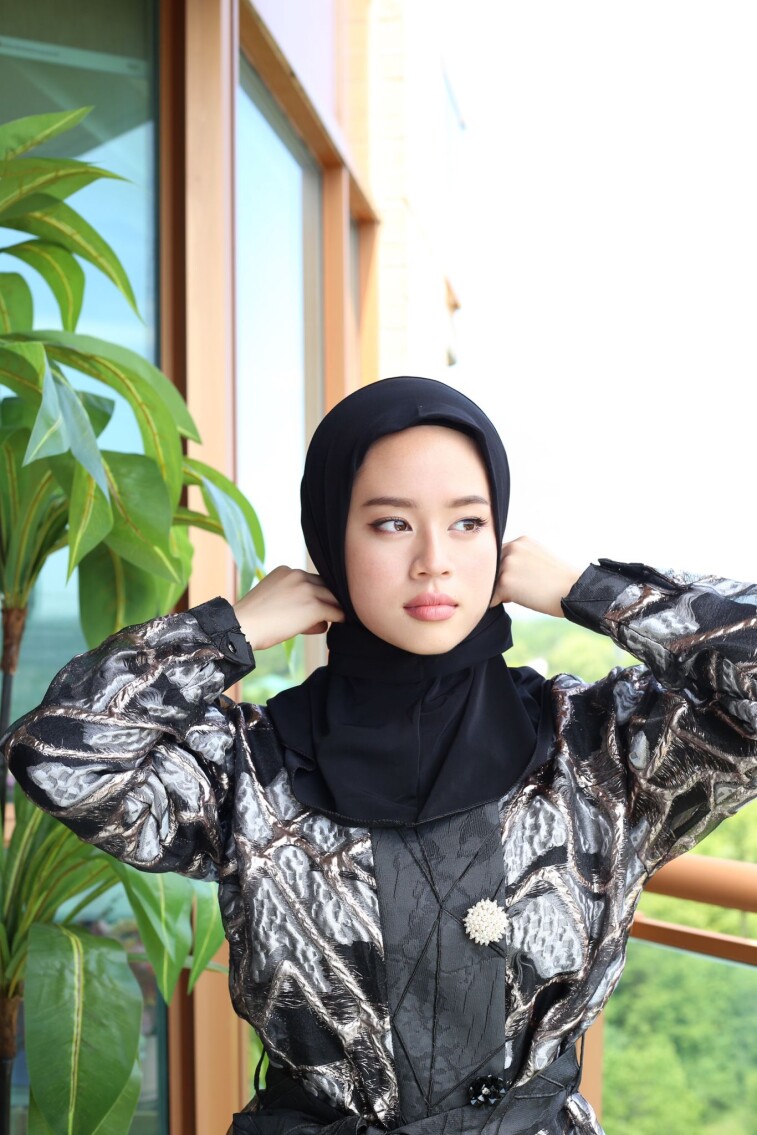 ÇITÇITLI HAZIR BONE ŞAL - SİYAH - 5