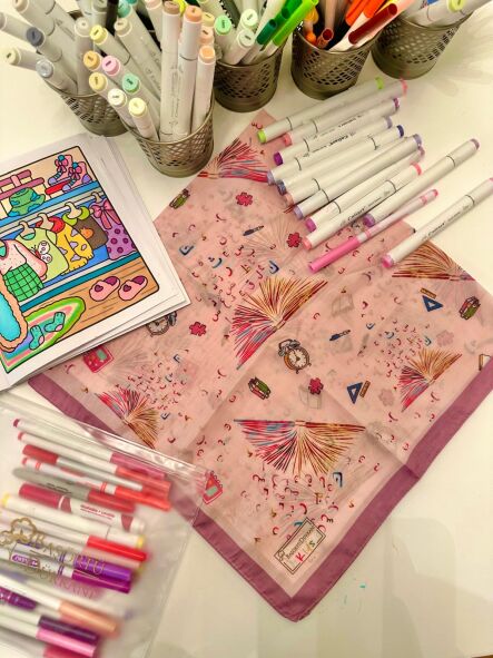 KİDS ALFABE DESEN EŞARP - 2