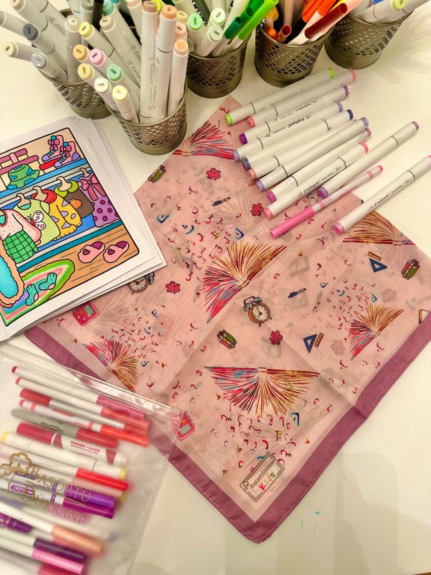 KİDS ALFABE DESEN EŞARP - 2