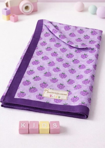 KİDS BERRY CUTE DESEN EŞARP- LILA - 