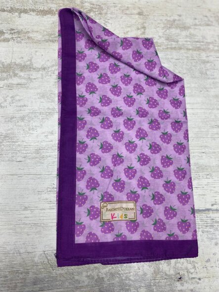 KİDS BERRY CUTE DESEN EŞARP- LILA - 2