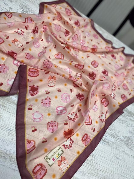 KİDS BIRTHDAY CAKE DESEN EŞARP - 