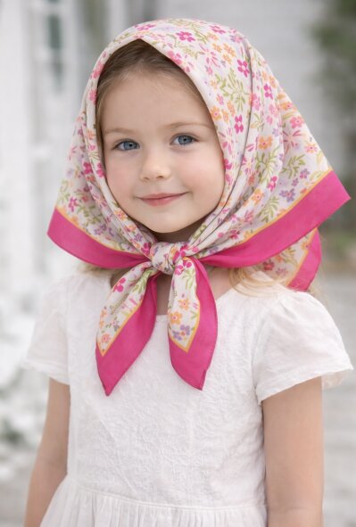 KİDS ÇİÇEK BAHÇESİ DESEN EŞARP - 