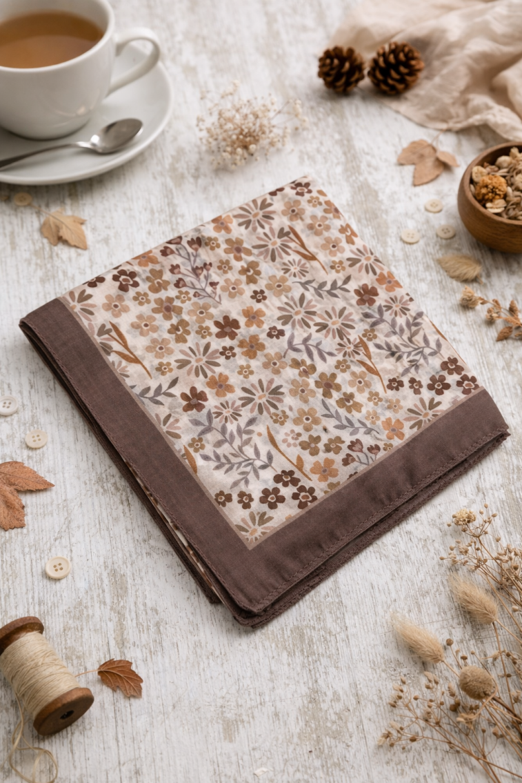 KİDS CICEK BAHCESI DESEN KAHVE ESARP - 1