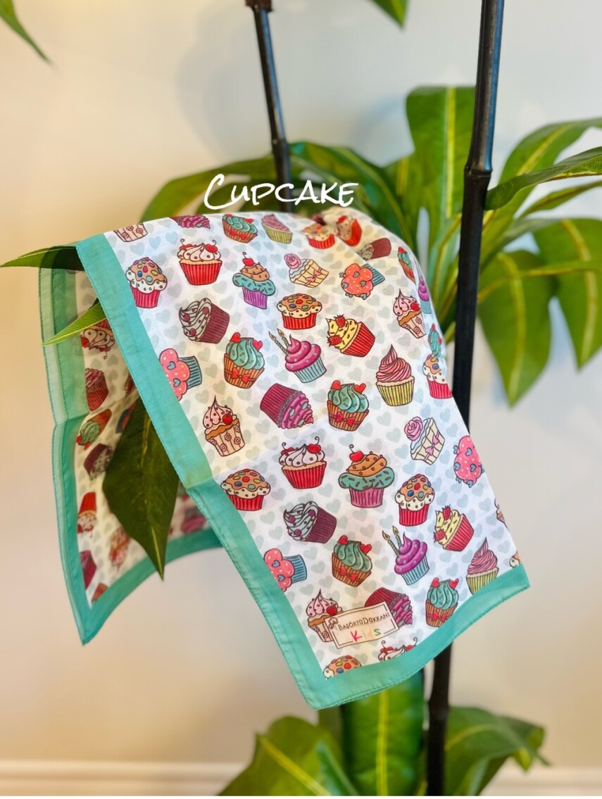 KİDS CUPCAKE DESEN EŞARP - 1