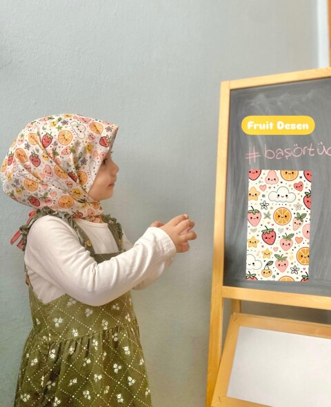 KİDS FRUIT DESEN EŞARP - 1