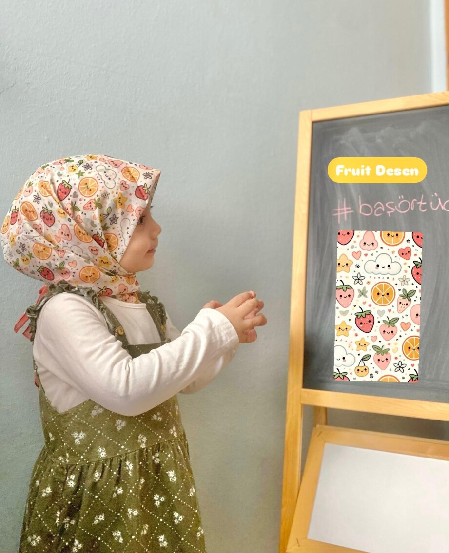 KİDS FRUIT DESEN EŞARP - 1
