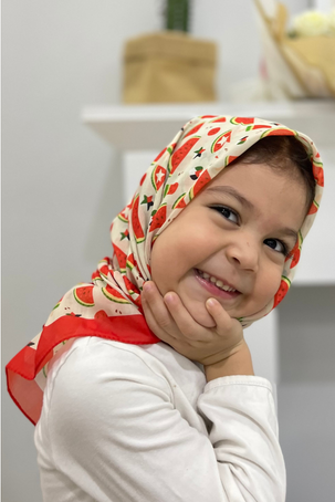 KİDS KARPUZ DESEN EŞARP - 1