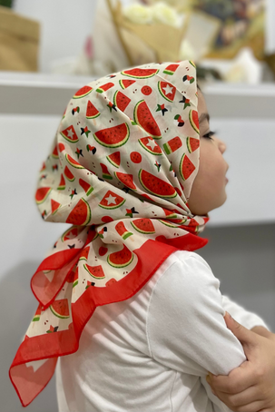 KİDS KARPUZ DESEN EŞARP - 2