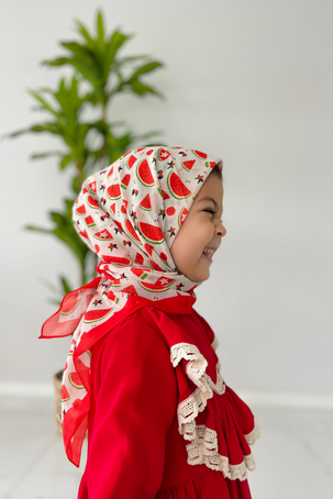 KİDS KARPUZ DESEN EŞARP - 3