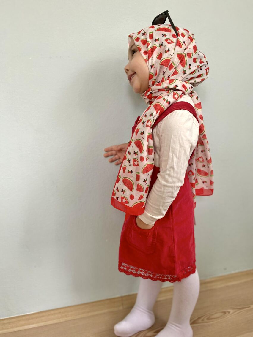 KİDS KARPUZ FİLİSTİN DESEN ŞAL - 3