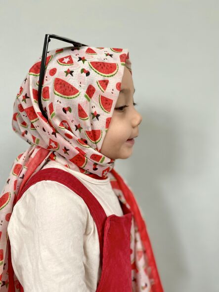 KİDS KARPUZ FİLİSTİN DESEN ŞAL - 5