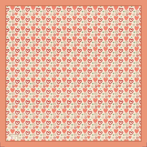 KİDS KAVUN ICI KALPLER DESEN EŞARP - 