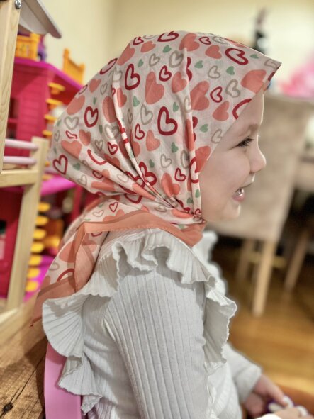 KİDS KAVUN ICI KALPLER DESEN EŞARP - 2