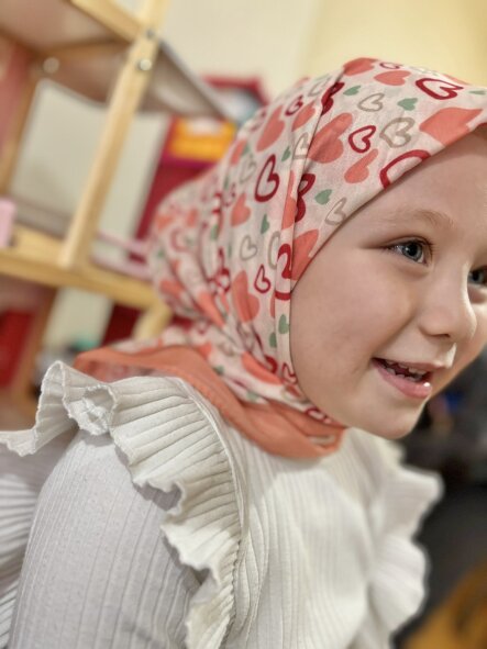 KİDS KAVUN ICI KALPLER DESEN EŞARP - 3