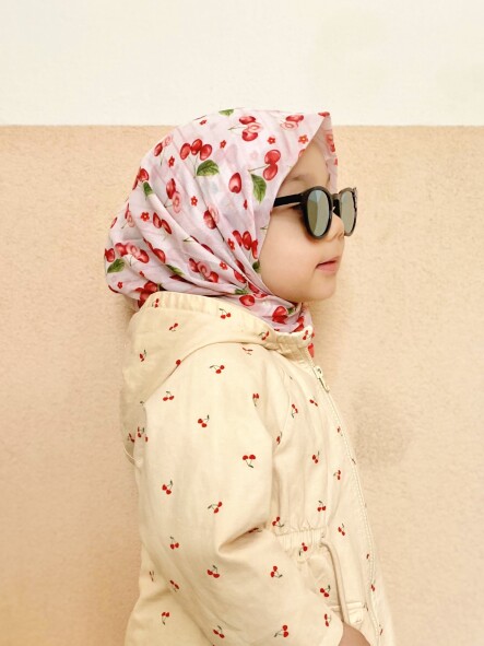 KİDS KİRAZ DESEN EŞARP - 1