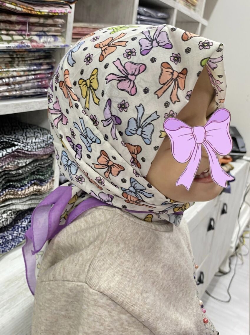 KİDS KURDELE DESEN EŞARP - 2